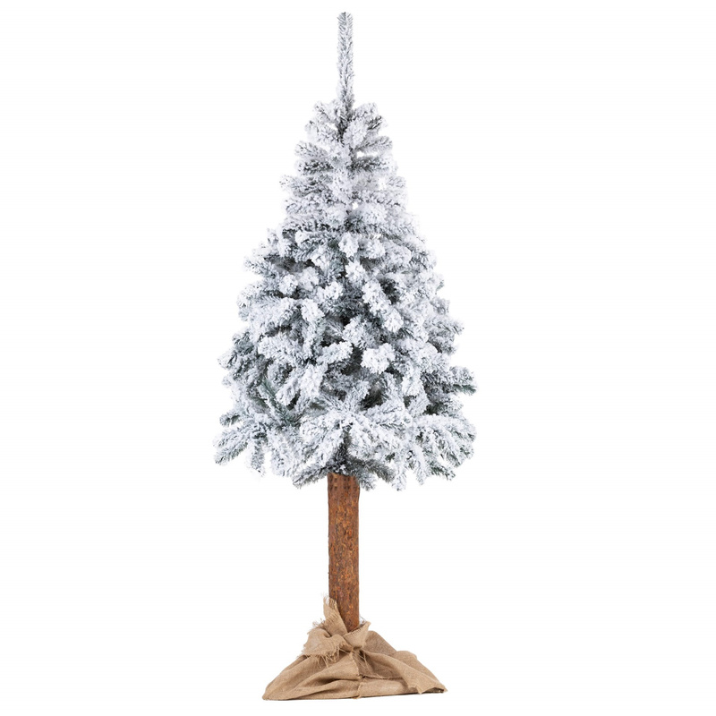 Choinka sztuczna na pniu 220 cm świerk śnieżony